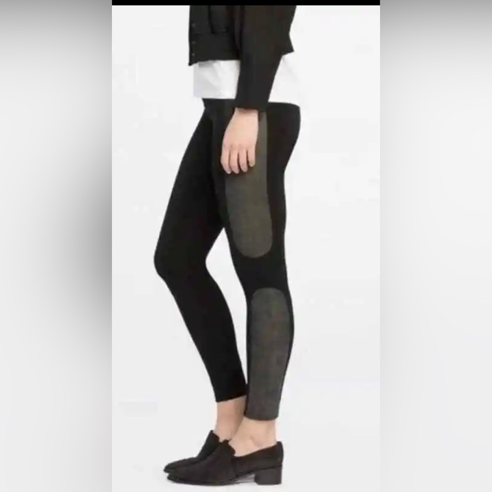Spanx Faux Leather Panel Ponte Leggings